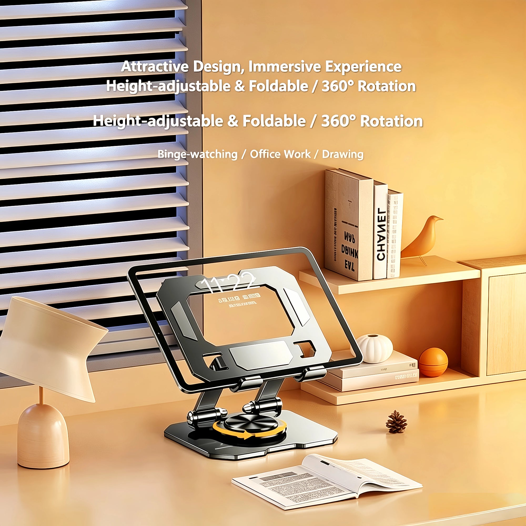 XYvans Portable Laptop Stand – 360° Rotating Adjustable Holder