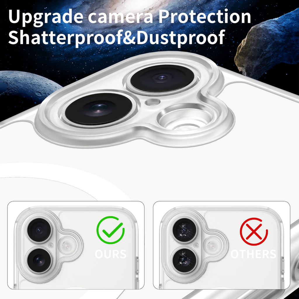 Magnetic for iPhone 17 Case, Shockproof Slim Full-Coverage Camera Protection, Durable Drop Proof Clear Protective Magnetic Phone Case